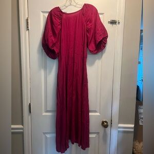 A New Day Puff Sleeve Midi Dress